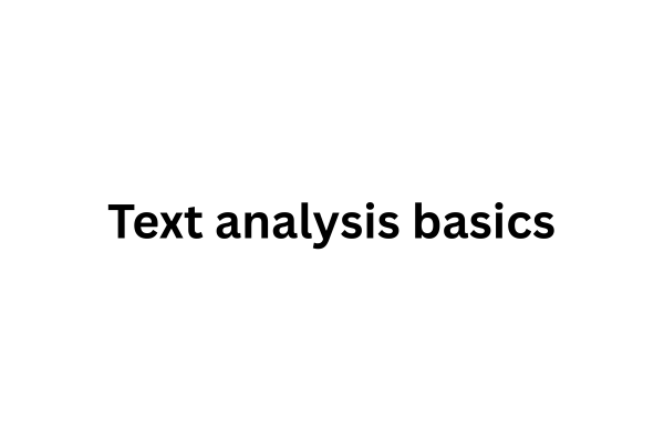 Text analysis basics cover