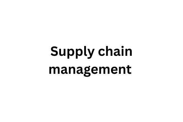 Supply chain management  cover
