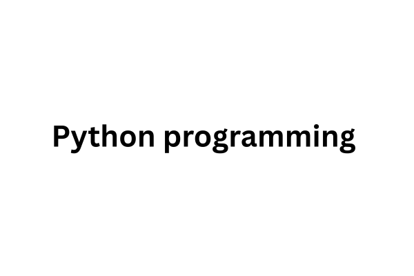 Python programming  cover