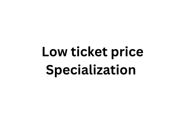 Low ticket price Specialization  cover