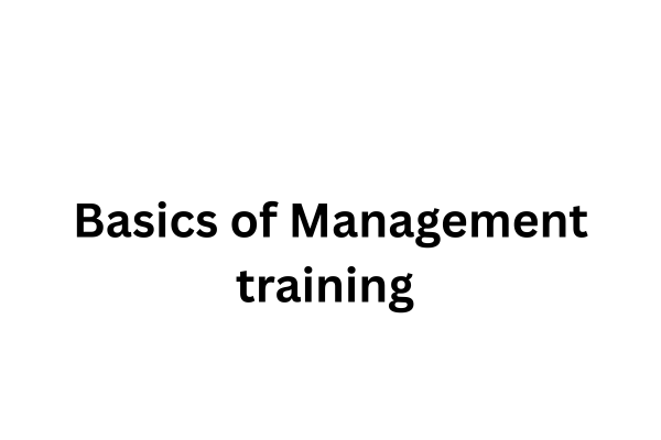 Basics of Management training  cover