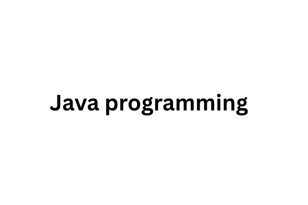 Java programming  cover