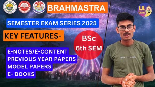 BSc (NEP) 6th Semester Exam Booster Brahmastra Series Batch 2025 | For Lucknow University/CSJMU Kanpur/DDU University Students cover