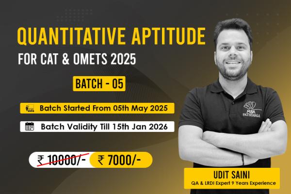 Complete Quantitative Aptitude (Batch 05) for CAT & OMETs 2025 by Udit Sir cover