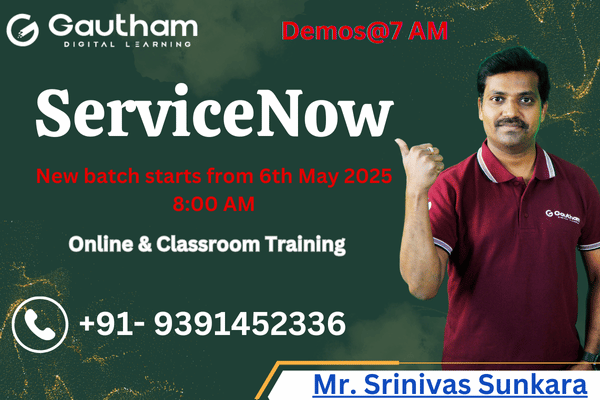 ServiceNow Live Classes : New Batch Starts from 6th May 2025 8:00 AM cover