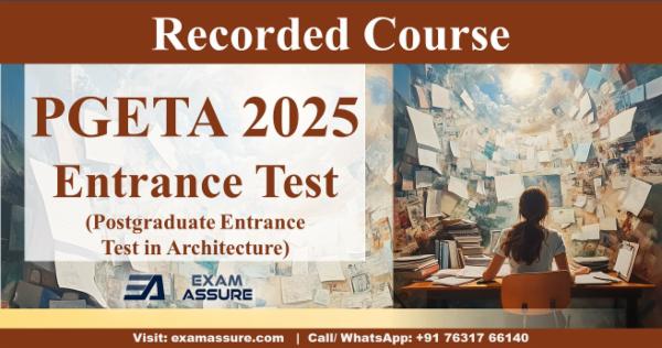 Online Course for PGETA 2025 (Recorded Course) - (Postgraduate Entrance Test in Architecture) by Exam Assure Classes cover
