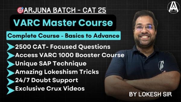 Comprehensive VARC Package for CAT 2025 by Lokesh Sir cover