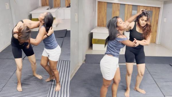 Hair falling apart and bodies turning red due to slapping cover