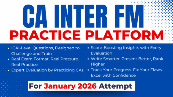 CA Inter FM Practice Platform for January 2026 cover