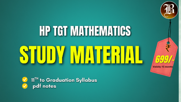 STUDY MATERIAL MATHEMATICS HP TGT cover