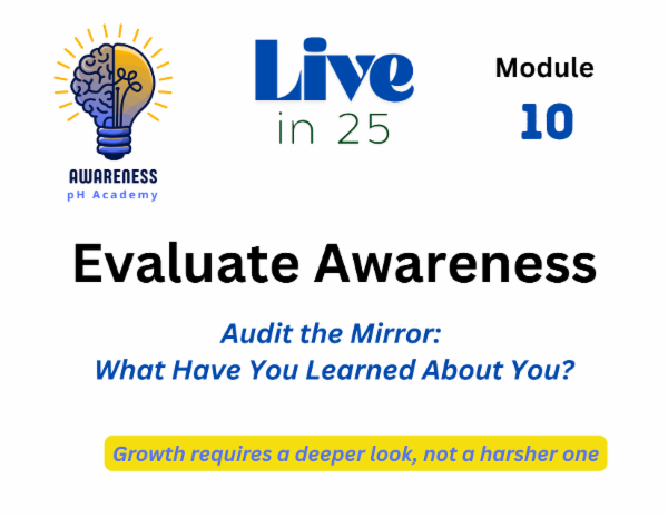 pH A LIVE in 25 Evaluate Awareness (Mod 10) cover