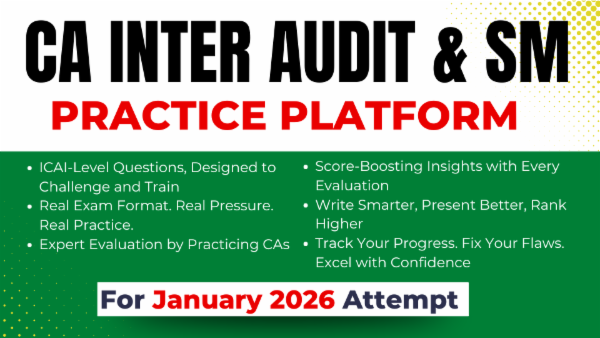 CA Inter Audit & SM Practice Platform Combo for January 2026 cover