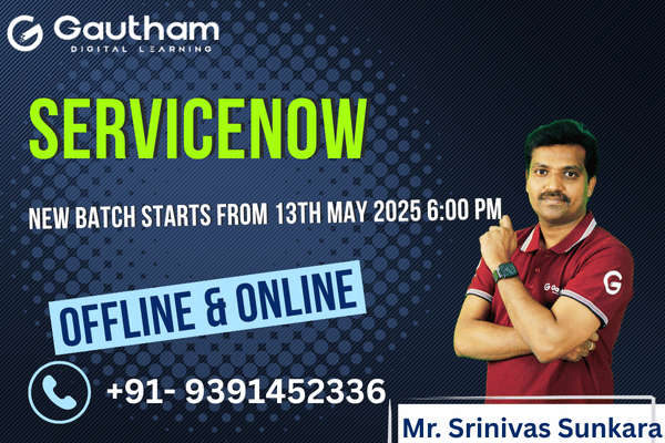 ServiceNow Live Classes : New Batch Starts from 13th May 2025 6:00 PM cover
