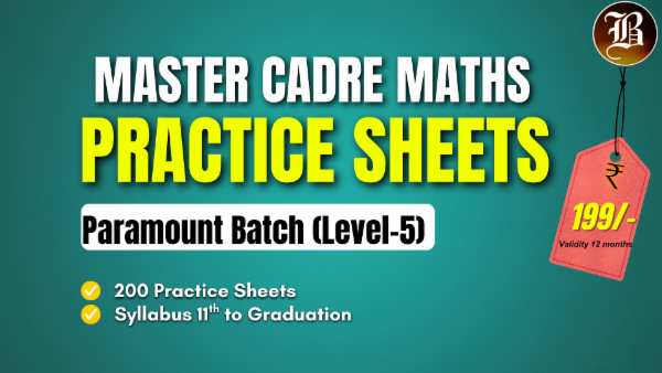 MASTER CADRE MATHEMATICS PARAMOUNT PRACTICE BATCH cover