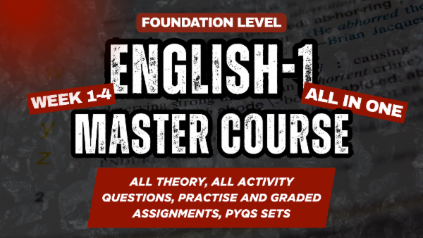 English 1 | Quiz-1 | Week 1-4 | Sept'25 cover