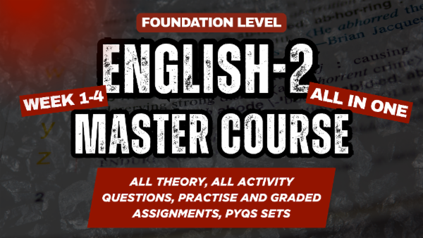 English 2 | Quiz-1 | Week 1-4 | Sept'25 cover