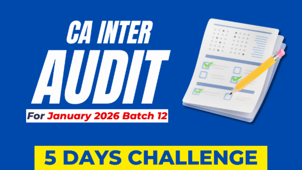 CA Inter Audit 5 Days Challenge for January 2026 Batch 12 cover