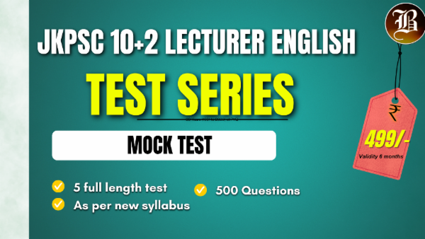 JKPSC 10+2 LECTURER ENGLISH MOCK TEST SERIES cover