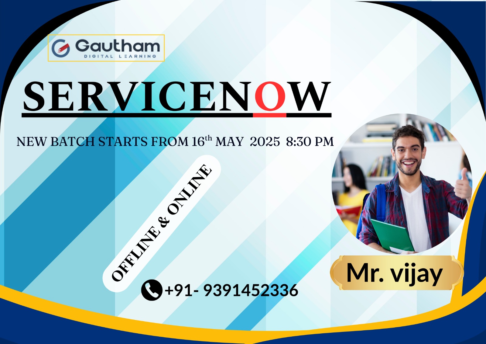ServiceNow Live Classes : New Batch Starts from 16th May 2025 8:30 PM IST cover