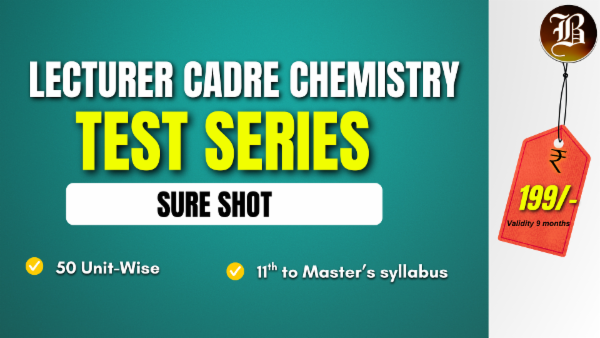 LECTURER CADRE CHEMISTRY SURE SHOT TEST SERIES cover