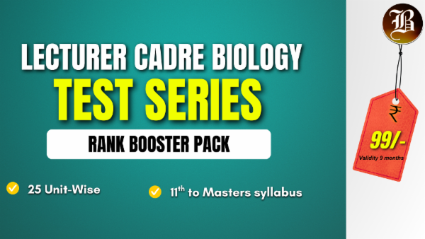 LECTURER CADRE BIOLOGY RANK BOOSTER SERIES cover