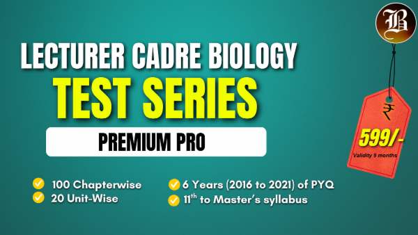 LECTURER CADRE BIOLOGY PREMIUM TEST SERIES cover