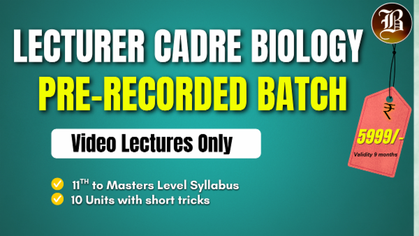 LECTURER CADRE BIOLOGY PRERECORDED BATCH cover