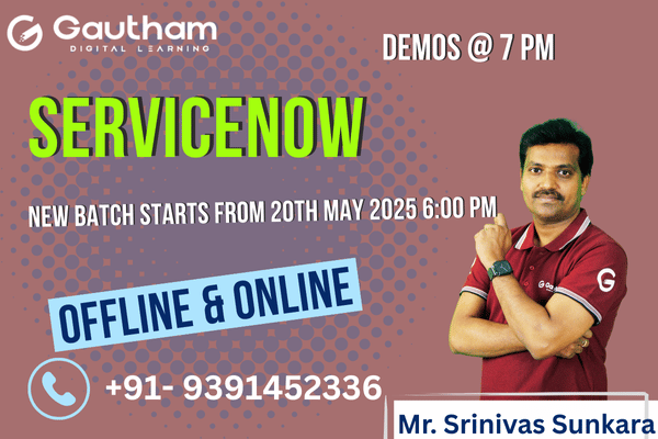 ServiceNow Live Classes : New Batch Starts from 20th May 2025 6:00 PM cover