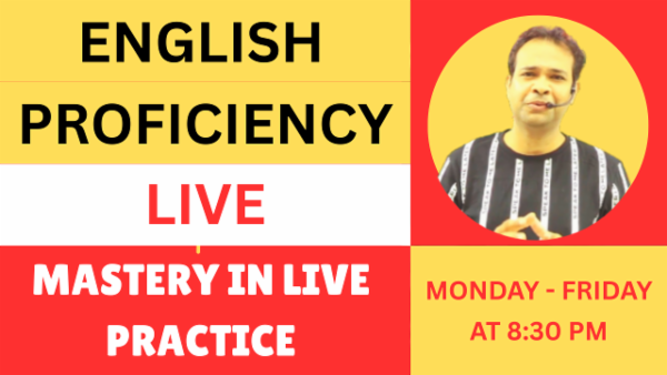 English Proficiency Live Course – SSC, Banking, Defence & Other exams cover