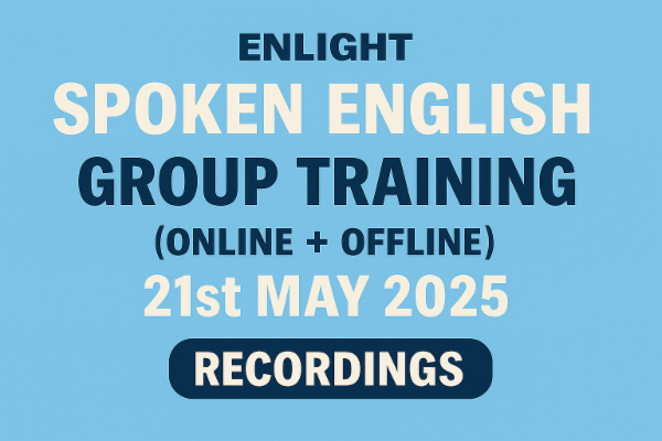 Enlight Spoken English Group Training (Online + Offline) 21st May 2025 cover