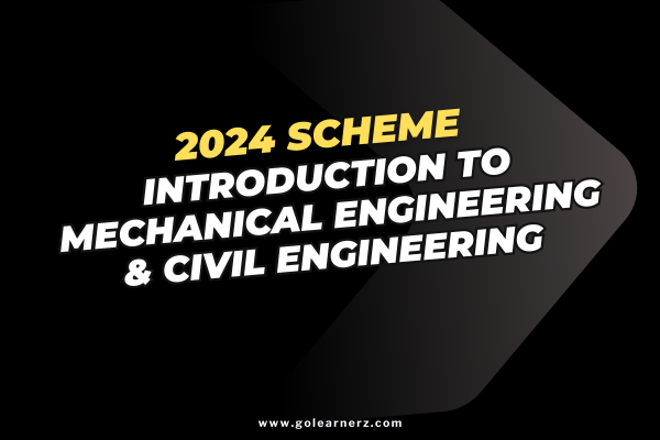 KTU Introduction To Mechanical Engineering & Civil Engineering ( Crash Course ) GCEST104 cover