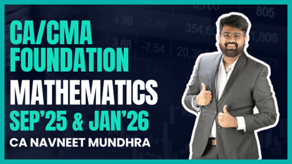 CA/CMA Foundation Mathematics - Sep'25/Jan'26 cover