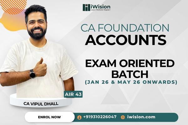 CA Foundation Accounts - Yoddha (Exam Oriented) Batch cover