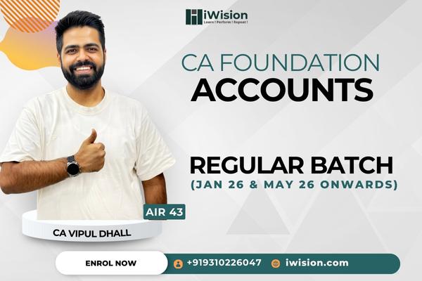 CA Foundation Accounts - Yoddha (Regular) Batch cover