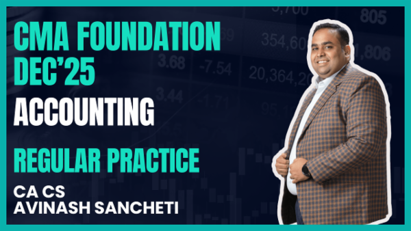 CMA Foundation Accounting Regular Practice Course Dec'25 cover