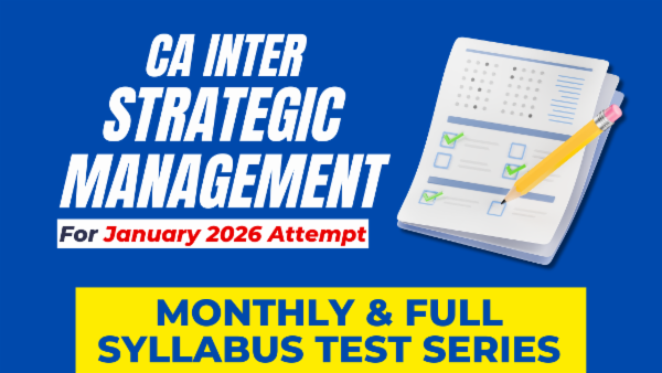 CA Inter SM Monthly & Full Syllabus Test Series for January 2026 cover