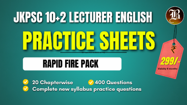UNITWISE PRACTICE SHEET (RAPID FIRE ) JKPSC 10+2 LECTURER ENGLISH cover