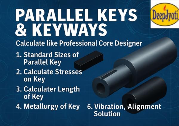 Parallel Key & Keyways Selection | Stress Calculations in Mechanical Engineering - Design Guide cover