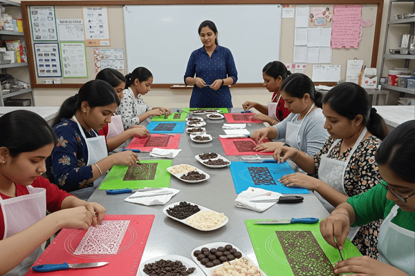 Chocolate Laces : Dark Milk White Chocolate laces with Coloring for Cake Decorations cover