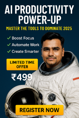 “AI Productivity Power-Up: Master the Tools to Dominate 2025” cover