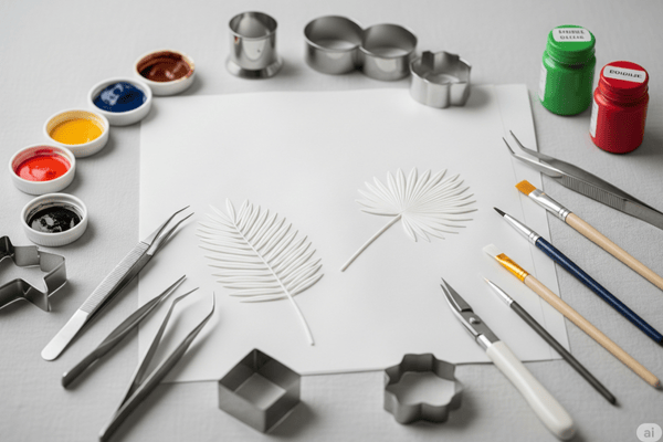 How to make wafer paper palm leaves cover