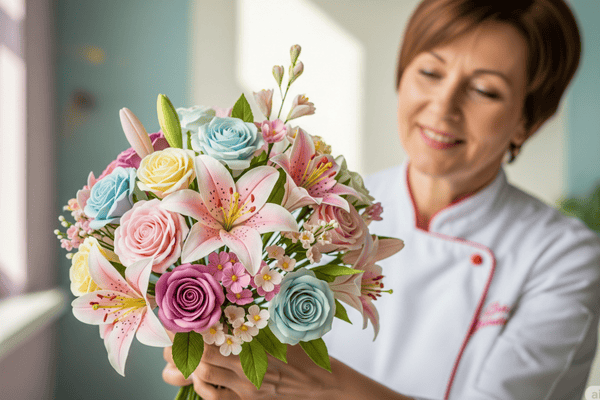 How to make Wafer paper flower with edible laces easily cover