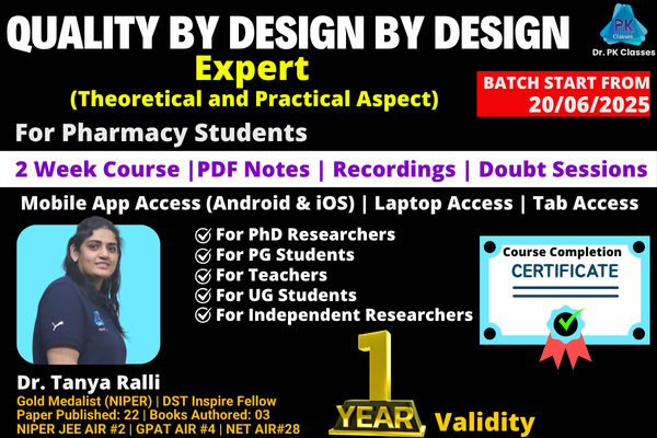 QbD - Quality by design by Design Expert (Theoretical and Practical Aspect) | by Dr. Tanya Ralli cover