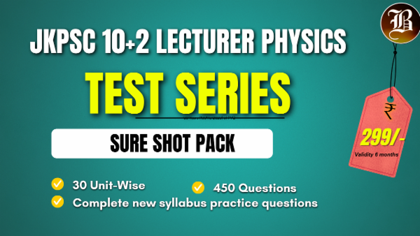SURE SHOT TEST SERIES JKPSC 10+2 LECTURER PHYSICS cover