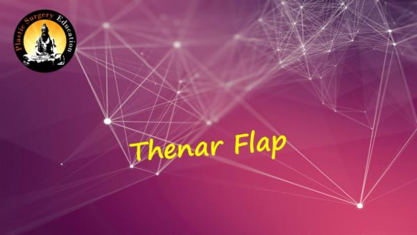 Thenar flap for fingertip defect cover