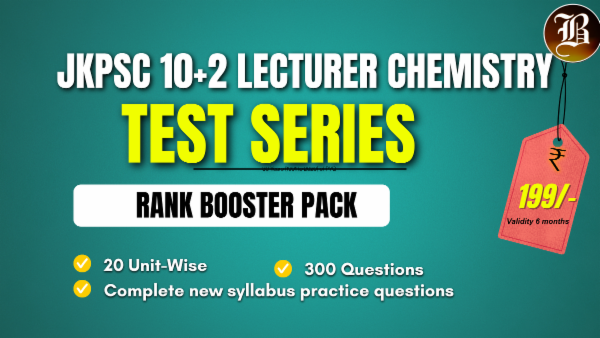 RANK BOOSTER SERIES JKPSC 10+2 LECTURER CHEMISTRY cover