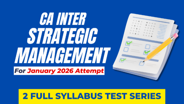 CA Inter SM Full Syllabus Test Series For January 2026 cover