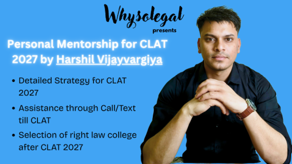 Personal Mentorship for CLAT 2027 by Harshil Vijayvargiya cover