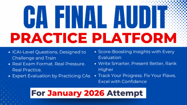 CA Final Audit Practice Platform for January 2026 cover