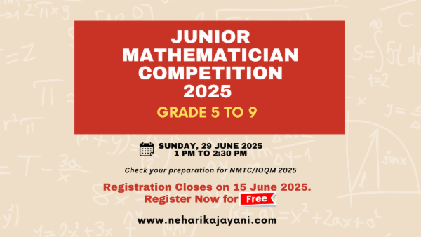Junior Mathematician Competition (JMC 2025) cover
